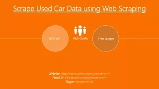 scrape used car data using web scraping