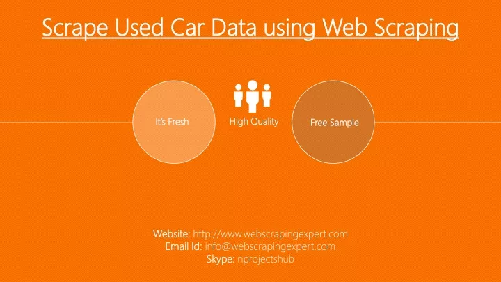 scrape used car data using web scraping