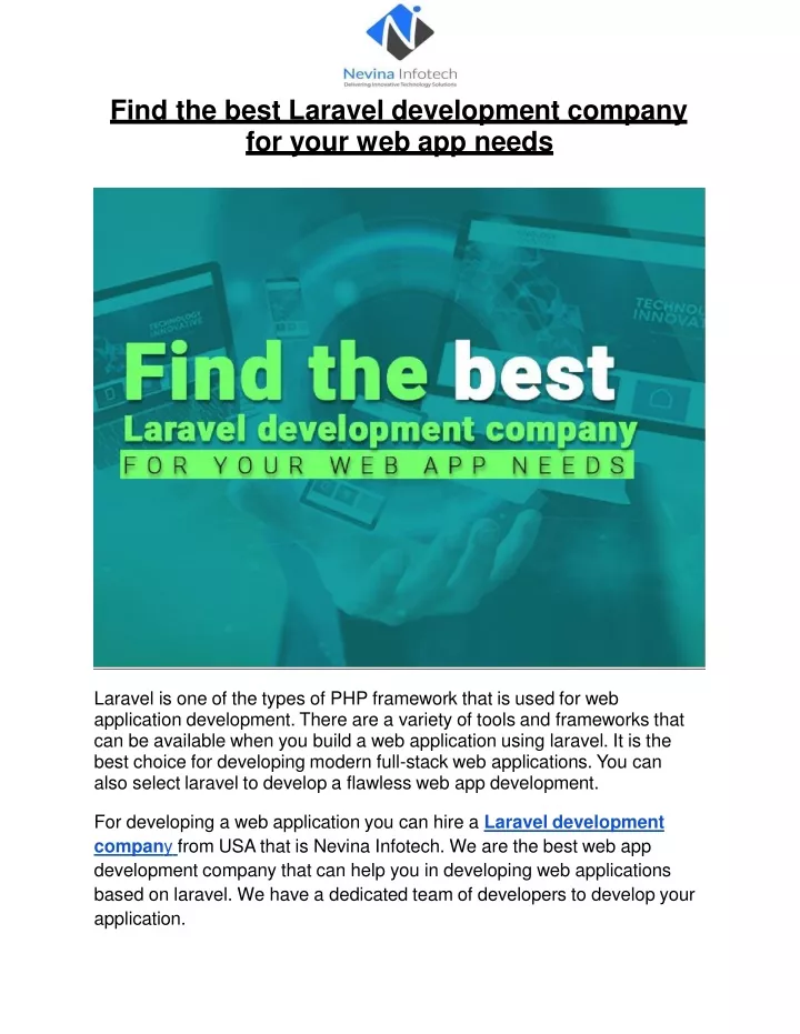 find the best laravel development company