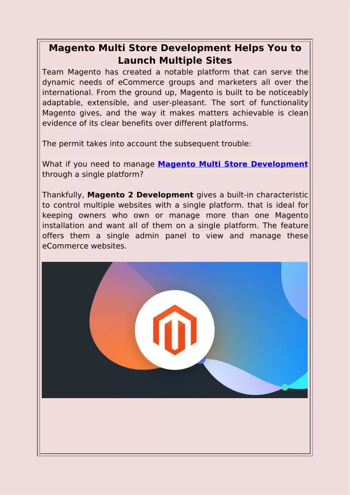 magento multi store development helps