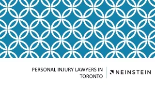 Neinstein Personal Injury Lawyers In Toronto