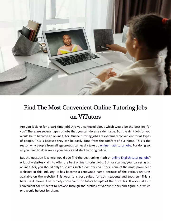 find the most convenient online tutoring jobs