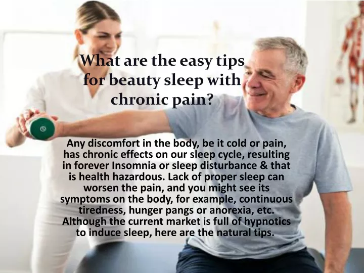 what are the easy tips for beauty sleep with chronic pain