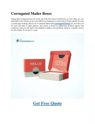 corrugated mailer boxes