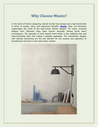 why choose muuto