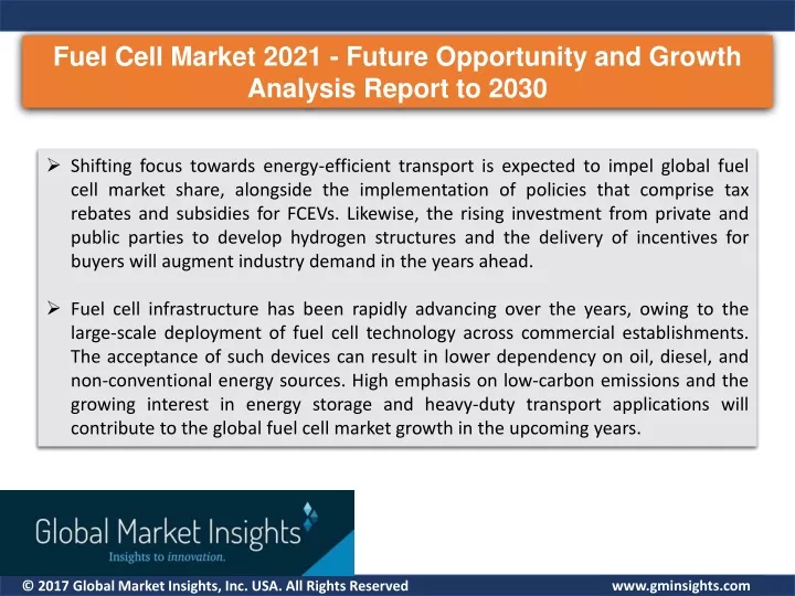 fuel cell market 2021 future opportunity