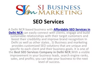 SEO Services - SJBM