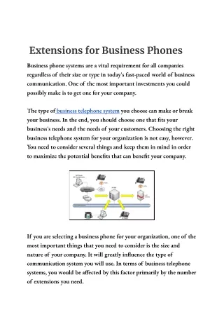 Extensions for Business Phones