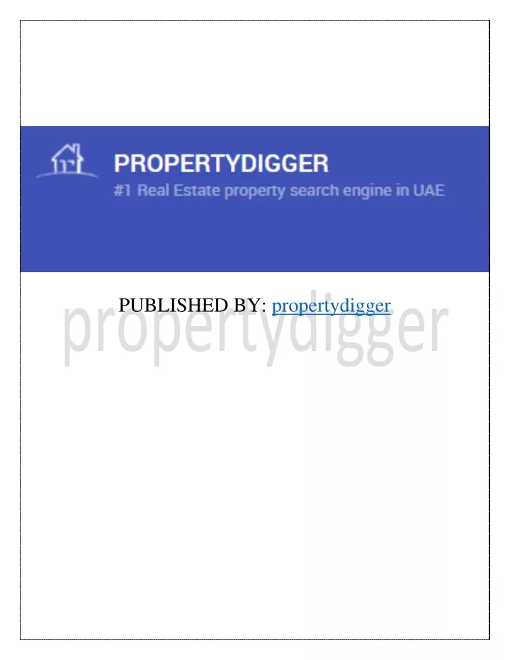 published by propertydigger