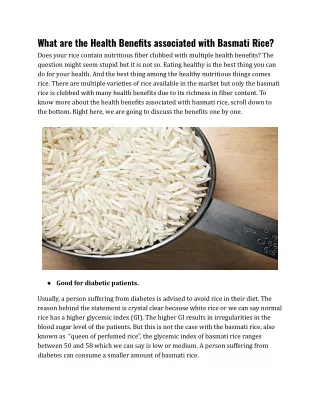 What are the Health Benefits associated with Basmati Rice_ .docx