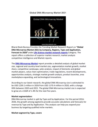 global dna microarray market 2021