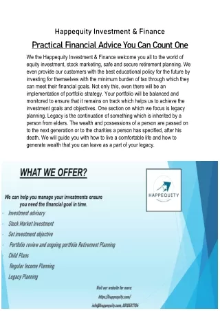 happequity investment finance practical financial