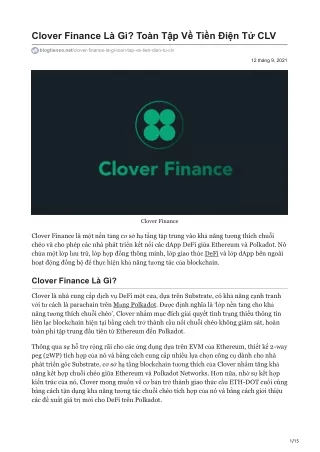 clover finance l g to n t p v ti n i n t clv