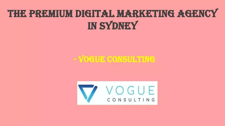 the premium digital marketing agency in sydney