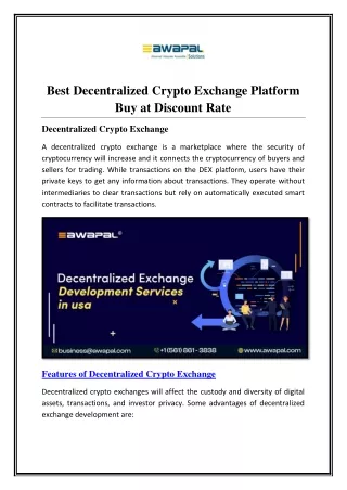 best decentralized crypto exchange platform
