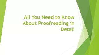 all you need to know about proofreading in detail