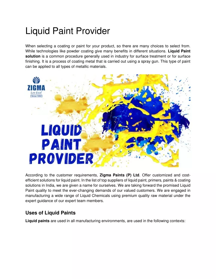 liquid paint provider