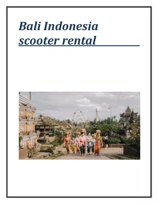 Bali indonesia scooter rental