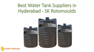 Best Water Tank Suppliers in Hyderabad  - SK RotoMoulds