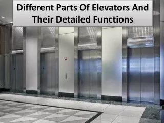 How much energy does an elevator make use of?