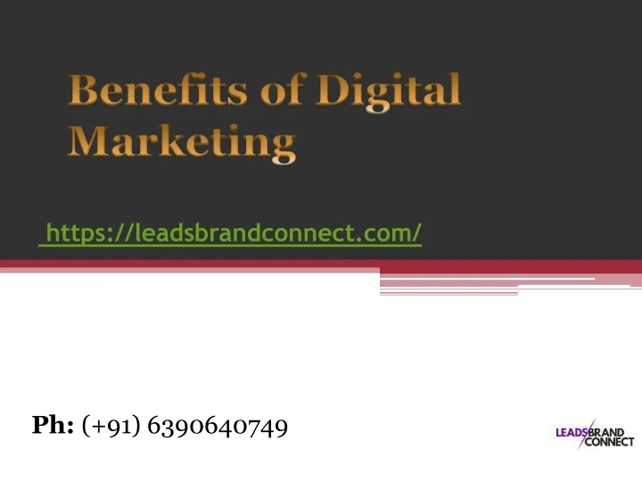 PPT - Benefits of Digital Marketing PowerPoint Presentation, free ...
