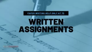 Written Assignments|Paper Writing Help only at 7$