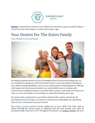 dentists diamond coast dental is your reliable