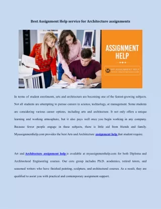 best assignment help service for architecture