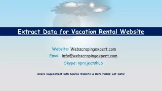 extract data for vacation rental website