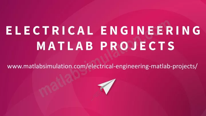 electrical engineering matlab projects