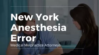 Common Types of Anesthesia Errors