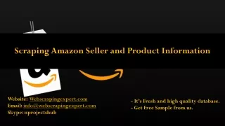 scraping amazon seller and product information