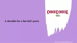 a checklist for a fun kid s party