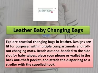Leather Baby Changing Bags