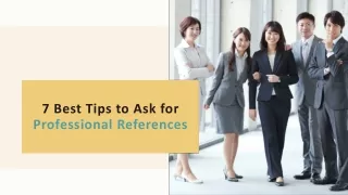 7 Best Tips to Ask for Professional References