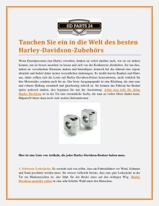 Tauchen Sie ein in die Welt des besten Harley-Davidson-Zubehörs