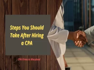 Steps You Should Take After Hiring a CPA