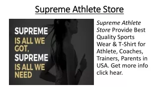 supreme athlete store