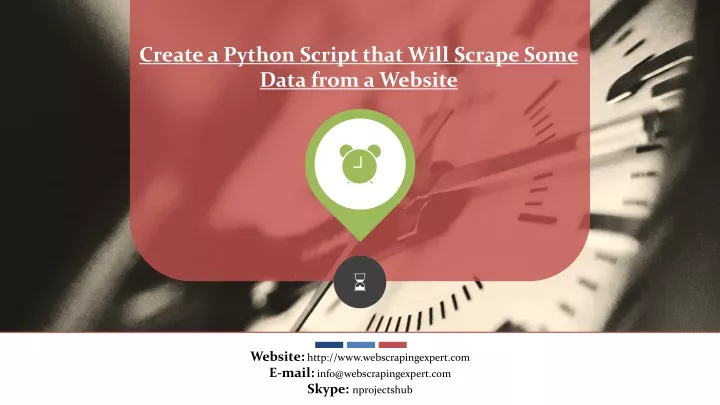 create a python script that will scrape some data