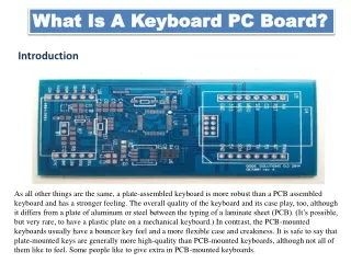 What Is A Keyboard PC Board