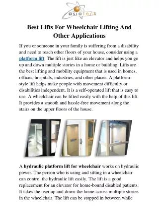 platform lift