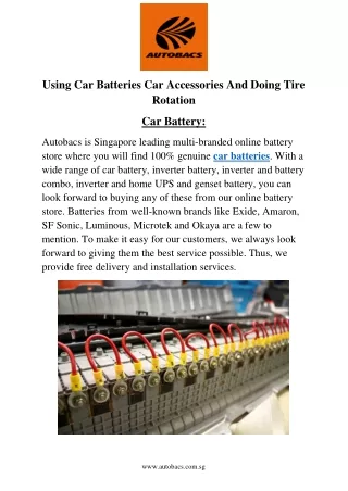 car batteries