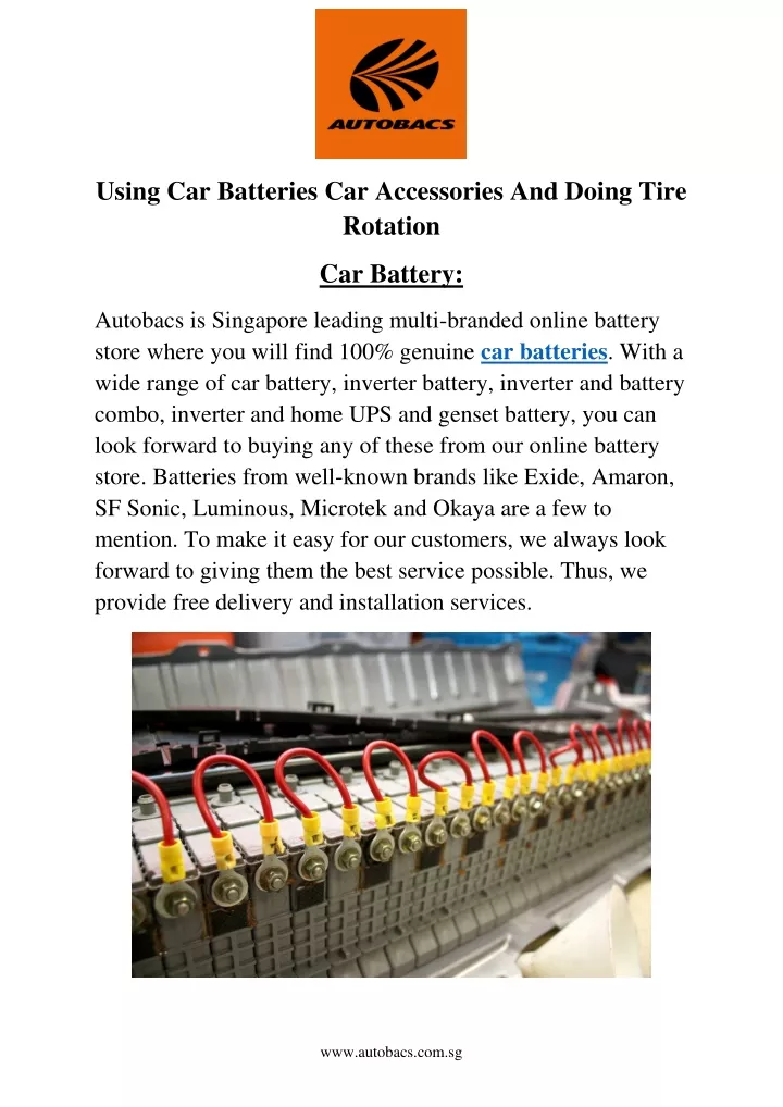 using car batteries car accessories and doing