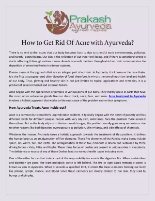 How to Get Rid Of Acne with Ayurveda