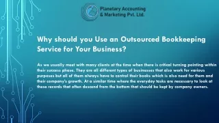 Why should you Use an Outsourced Bookkeeping Service for Your Business