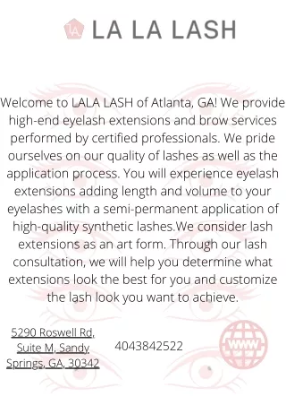 welcome to lala lash of atlanta ga we provide