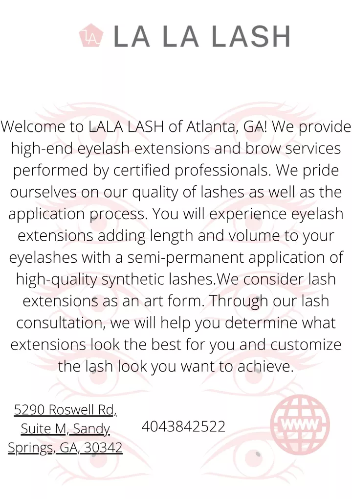 welcome to lala lash of atlanta ga we provide