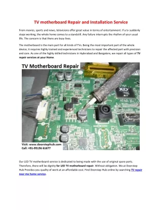 TV motherboard Repair and Installation Service