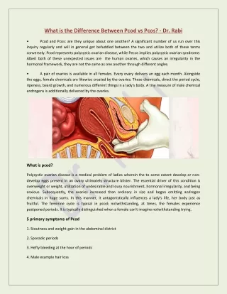 What is Difference between PCOD vs PCOS-converted