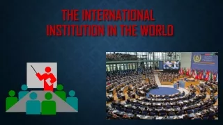 An International institution